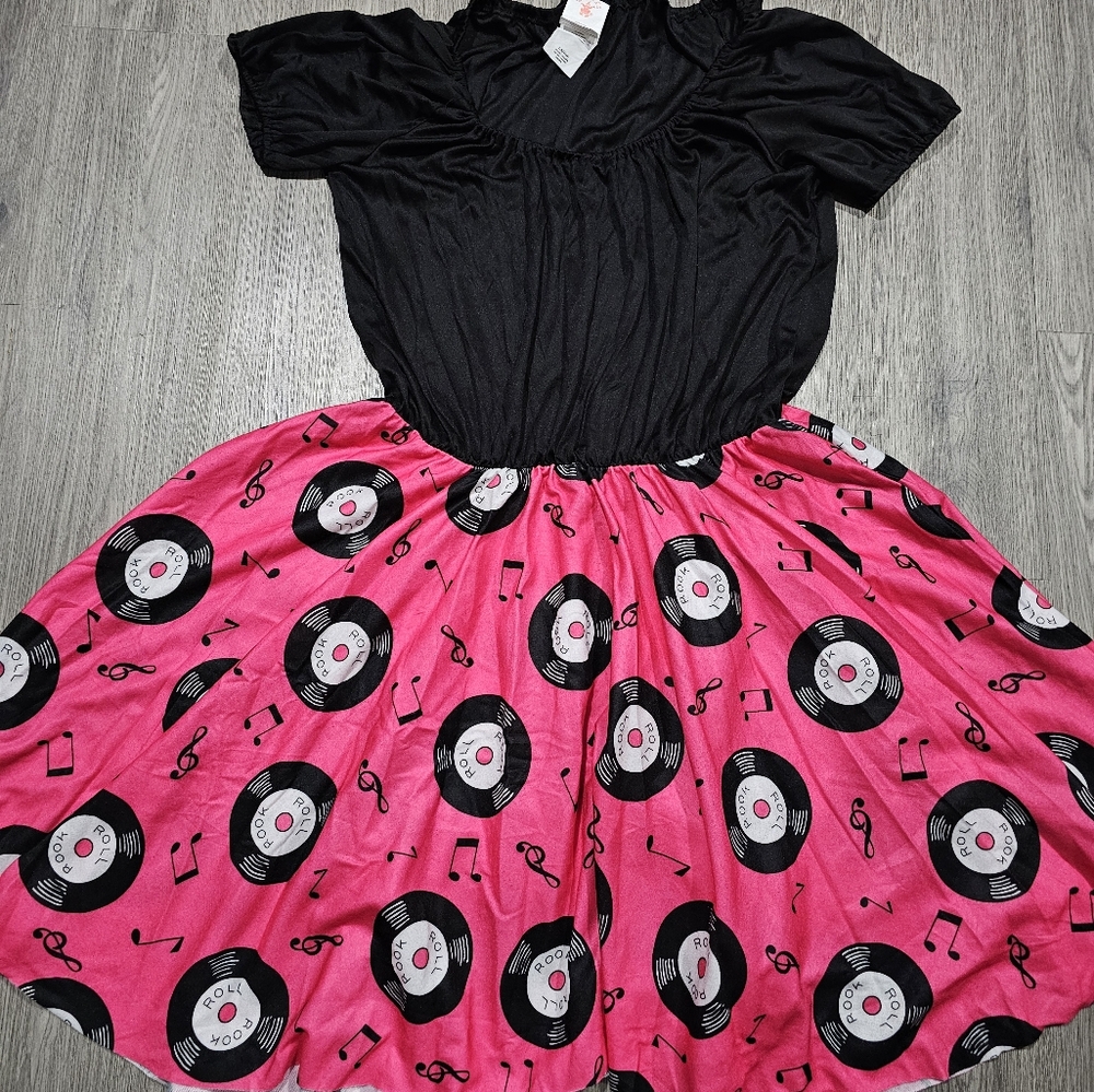 Adult Women's 50s Grease Dress Costume Size Large/X-Large